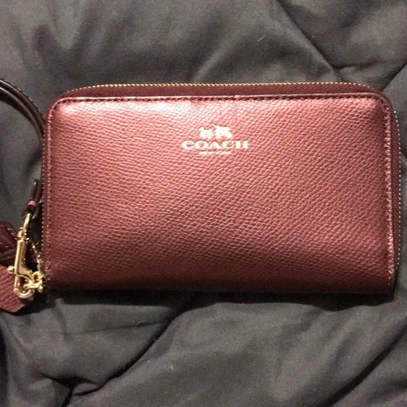 Coach Handbags - Coach double zip wallet with wristlet